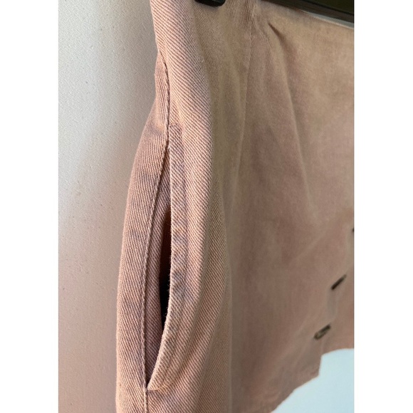 Chloe and Katie | Tan Corduroy Button-Up Skirt - Picture 3 of 3